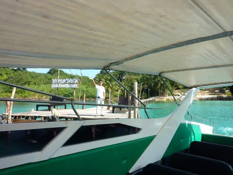 Goodbye's from the private Koh Kood Resort pier