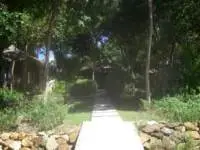 Footpath from the beach to the bungalows